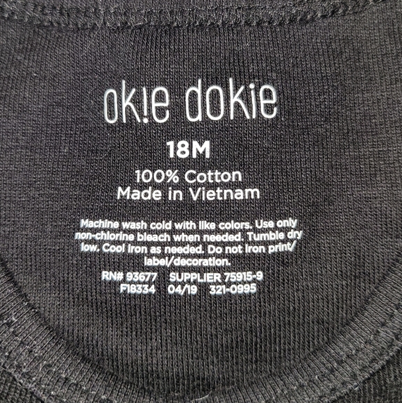 Okie Dokie Infant Black Graphic Onesie Bodysuit "It Might Be The Milk" 18 mo New - Picture 8 of 10